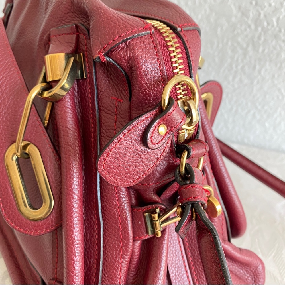 Chloe burgundy medium paraty bag - Picture 11 of 15